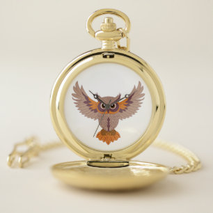 Whimsical Owl  Pocket Watch
