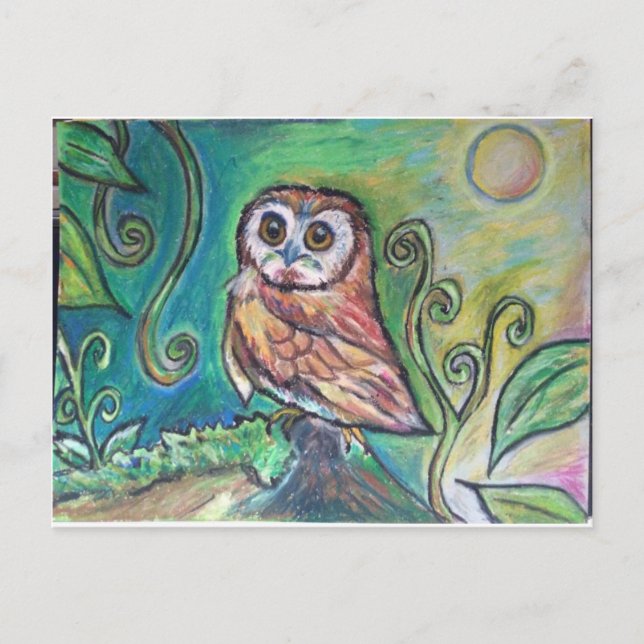 Whimsical Owl Postcard (Front)