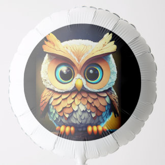 Whimsical Owl Print Balloon .