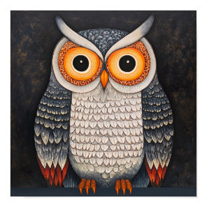 Whimsical Owl Square Print