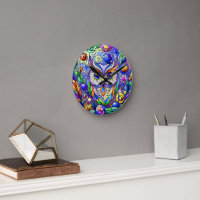 Whimsical Owl With Sapphire Eyes