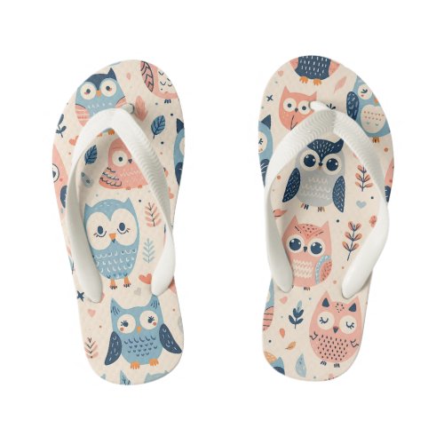 Whimsical Owl Wonders Cute Flip Flops for Every S