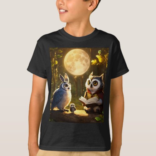 Whimsical Owls Fun and Playful T_Shirt
