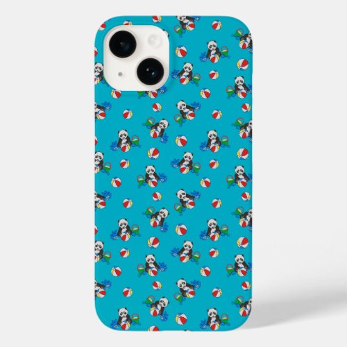 Whimsical Panda Bears Beach Balls Case_Mate iPhone 14 Case