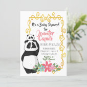 Whimsical Pandas Baby Shower Invitation (Standing Front)