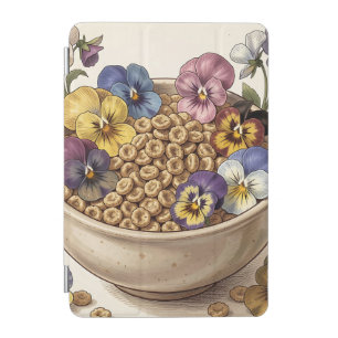 Whimsical Pansy Flower Cereal Bowl iPad Mini Cover