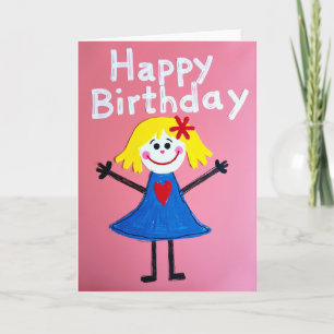 Whimsical Paper Cutout Birthday Card