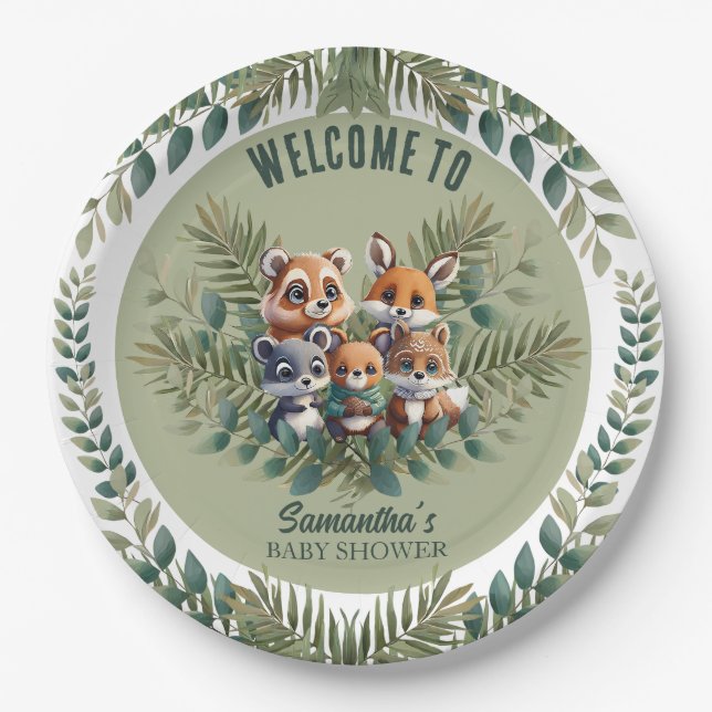 Whimsical Paper Plates Featuring Baby Paper Plates (Front)