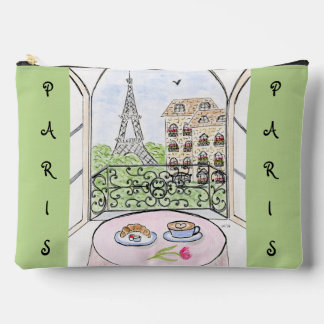 Whimsical Paris and Eiffel Tower  Accessory Pouch