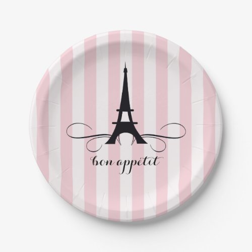 Whimsical Paris Eiffel Tower  Bridal Shower Paper Plates