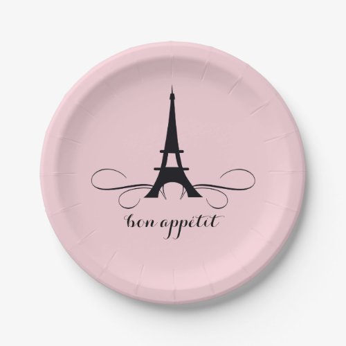 Whimsical Paris Eiffel Tower  Bridal Shower Paper Plates