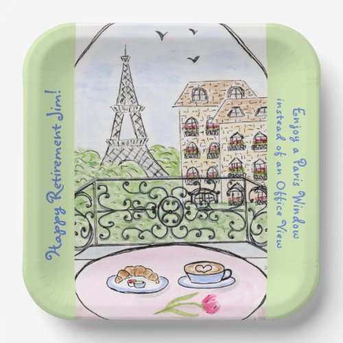 Whimsical Paris Eiffel Tower RETIREMENT Name
