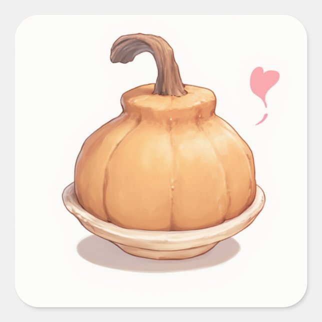 Whimsical Pastel Art Square Sticker (Front)