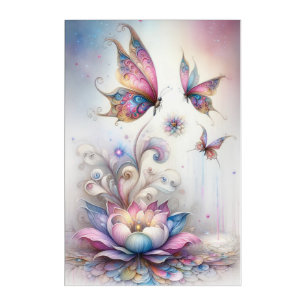Whimsical Pastel Butterflies Wall Art