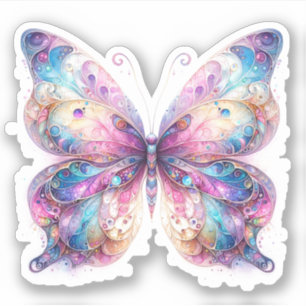 Whimsical Pastel Butterfly Stickers