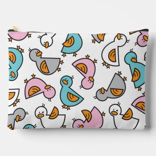Whimsical Pastel Cute Cartoon Baby Ducks Ducklings Accessory Pouch