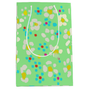 Whimsical Pastel Daisy Floral Medium Gift Bag