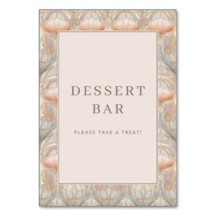 Whimsical Pastel Floral Dessert Bar Sign Table Number