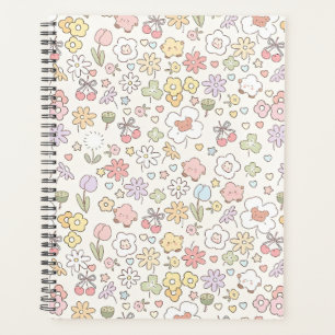 Whimsical Pastel Garden: A Pattern of Floral Planner