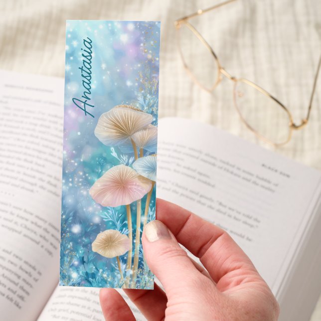 Whimsical Pastel Mushroom Forest Bookmarks (Hand)