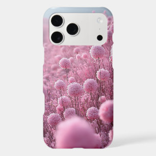 Whimsical Pastel Pink Pom-Pom Flower Field Dreams iPhone 17 Pro Max Case