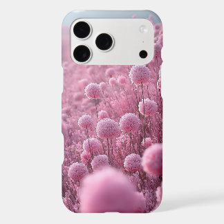 Whimsical Pastel Pink Pom-Pom Flower Field Dreams iPhone 17 Pro Max Case