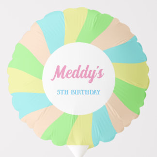 Whimsical pastel retro kid's custom balloon