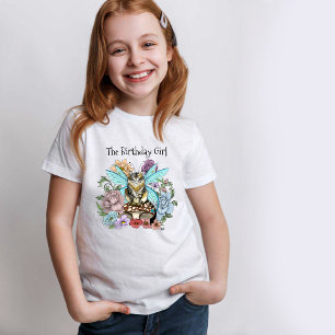 Whimsical Pastel Tabby Fairy Cat Floral Fantasy T-Shirt