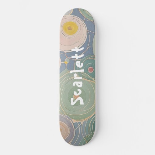 Whimsical Pastel Whirls Skateboard