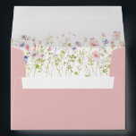 Whimsical Pastel Wildflower Blush Pink Envelope<br><div class="desc">Introducing our whimsical pastel wildflower envelope with a colorful delicate wildflower design. This envelope is perfect for those who want to add a touch of playful whimsy to their invitations. The design features a variety of wildflowers in various pastel shades of pink,  blue,  lavender and yellow.</div>