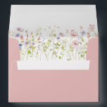 Whimsical Pastel Wildflower Blush Pink Envelope<br><div class="desc">Introducing our whimsical pastel wildflower envelope with a colorful delicate wildflower design. This envelope is perfect for those who want to add a touch of playful whimsy to their invitations. The design features a variety of wildflowers in various pastel shades of pink,  blue,  lavender and yellow.</div>