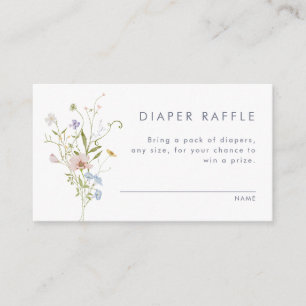 Whimsical Pastel Wildflower Wedding Enclosure Card
