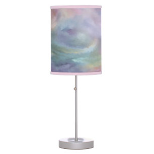 Whimsical Pastels Dreamy Muted Rainbow Mottle Table Lamp