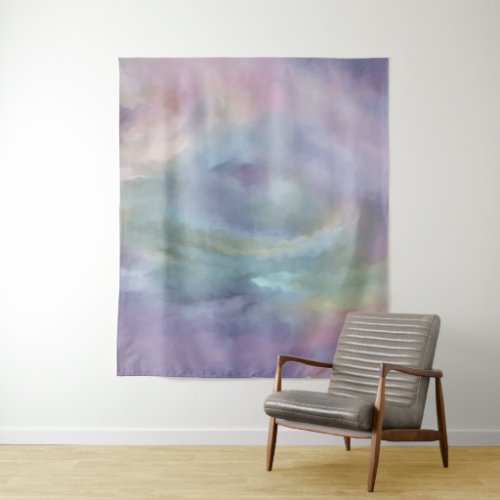 Whimsical Pastels  Dreamy Muted Rainbow Mottle Tapestry