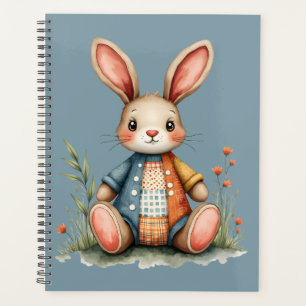 Whimsical Patchwork Bunny Cottagecore Woodland Planner