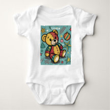 Whimsical Patchwork Christmas Teddy Bear