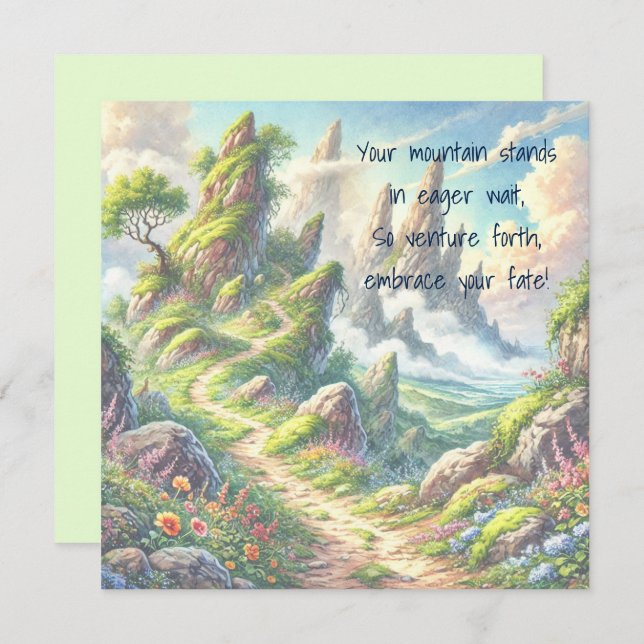Whimsical Path & Quote Note Card (Front/Back)