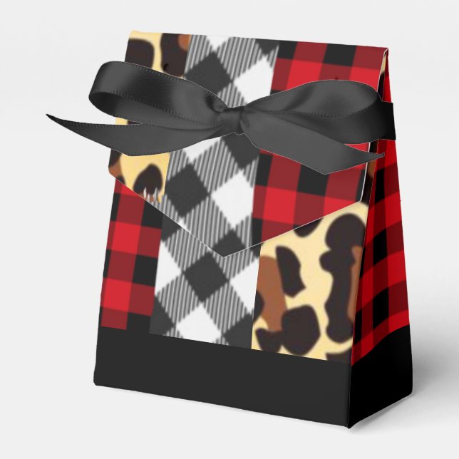 Whimsical Patterns Favor Box (Front Side)