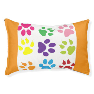 Whimsical Paw Print Pet Bed – Playful & Plush