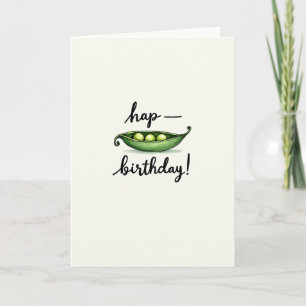 Whimsical Pea Birthday Card
