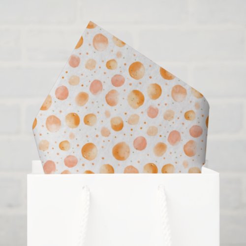 Whimsical Peach Dots Birthday Tissue Paper