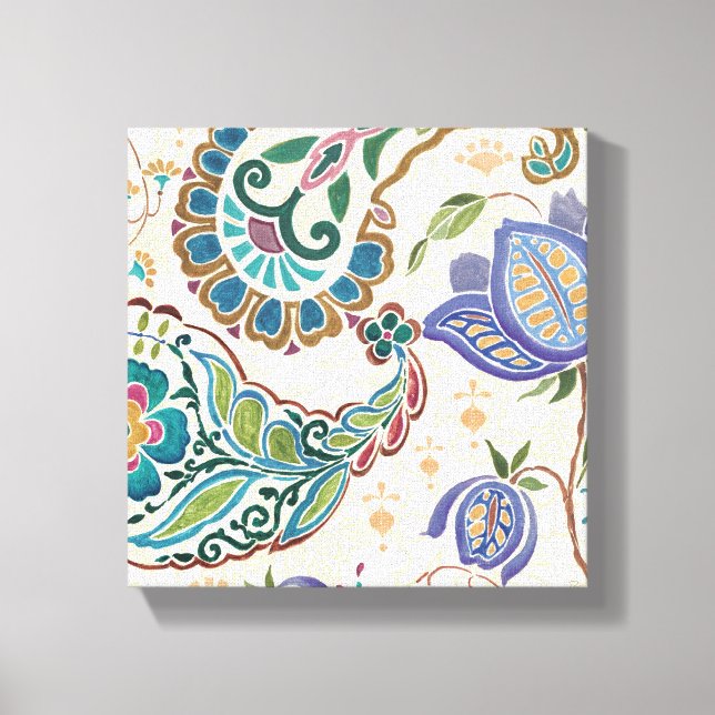 Whimsical Peacock Canvas Print (Front)