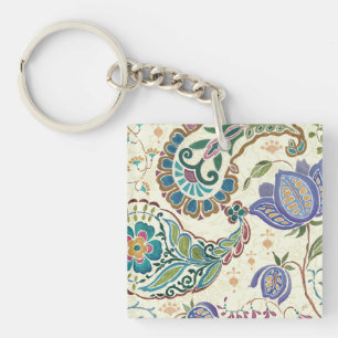Whimsical Peacock Keychain