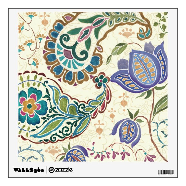 Whimsical Peacock Wall Sticker (Front)