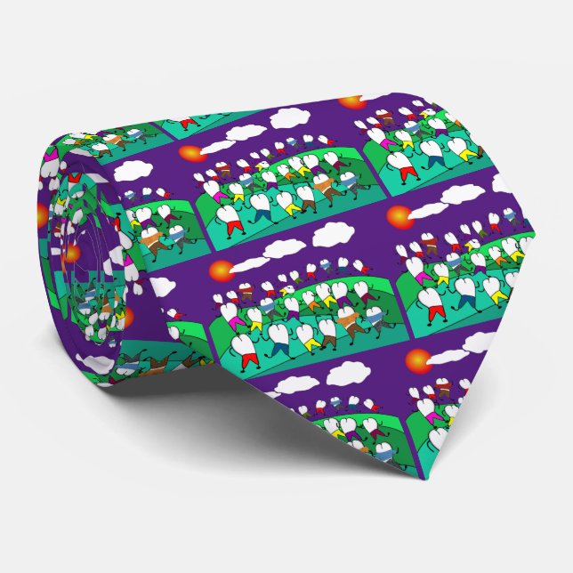 Whimsical Pediatric Dentist Tie Tooth Art 3 (Rolled)