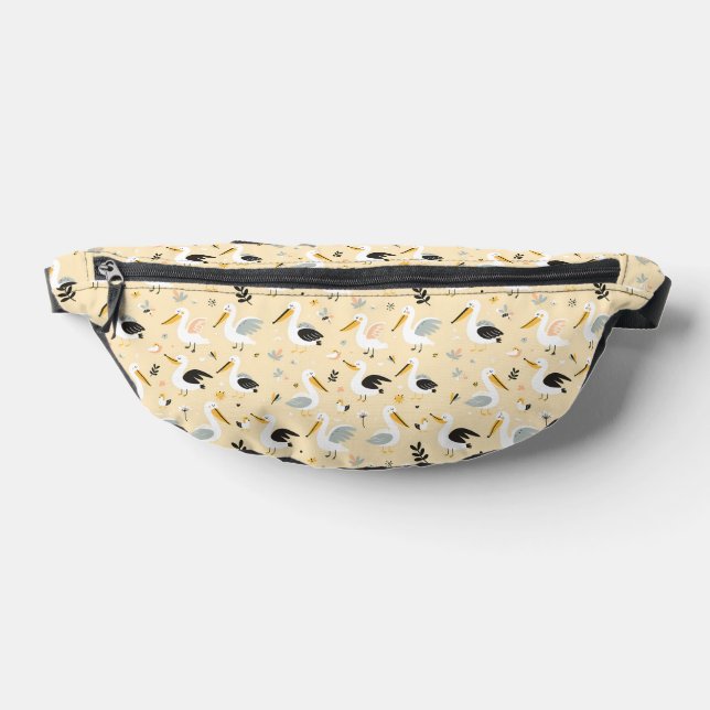 Whimsical Pelican Paradise Fanny Pack (Lay Down)