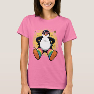 Whimsical Penguin Caroon T-Shirt