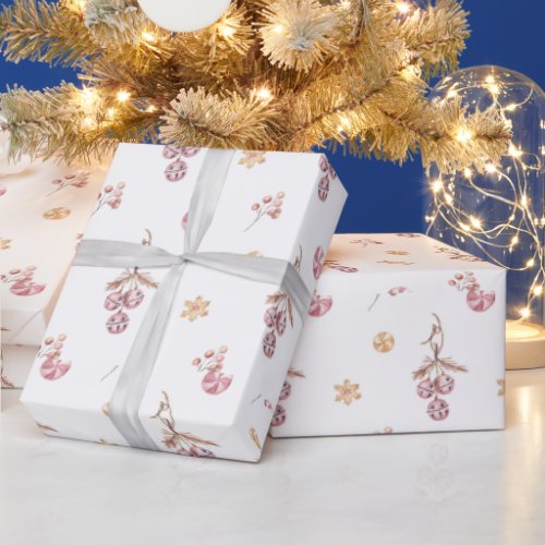 Whimsical peppermint Christmas wrapping paper