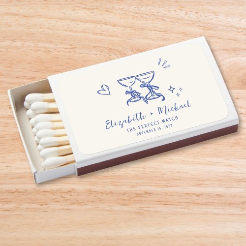 Whimsical Perfect Match Blue Cream Wedding