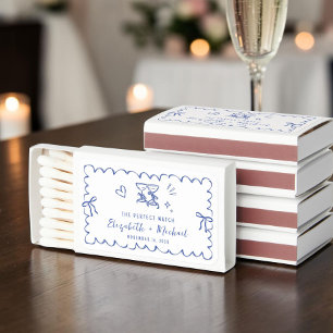 Whimsical Perfect Match Blue Wedding Matches